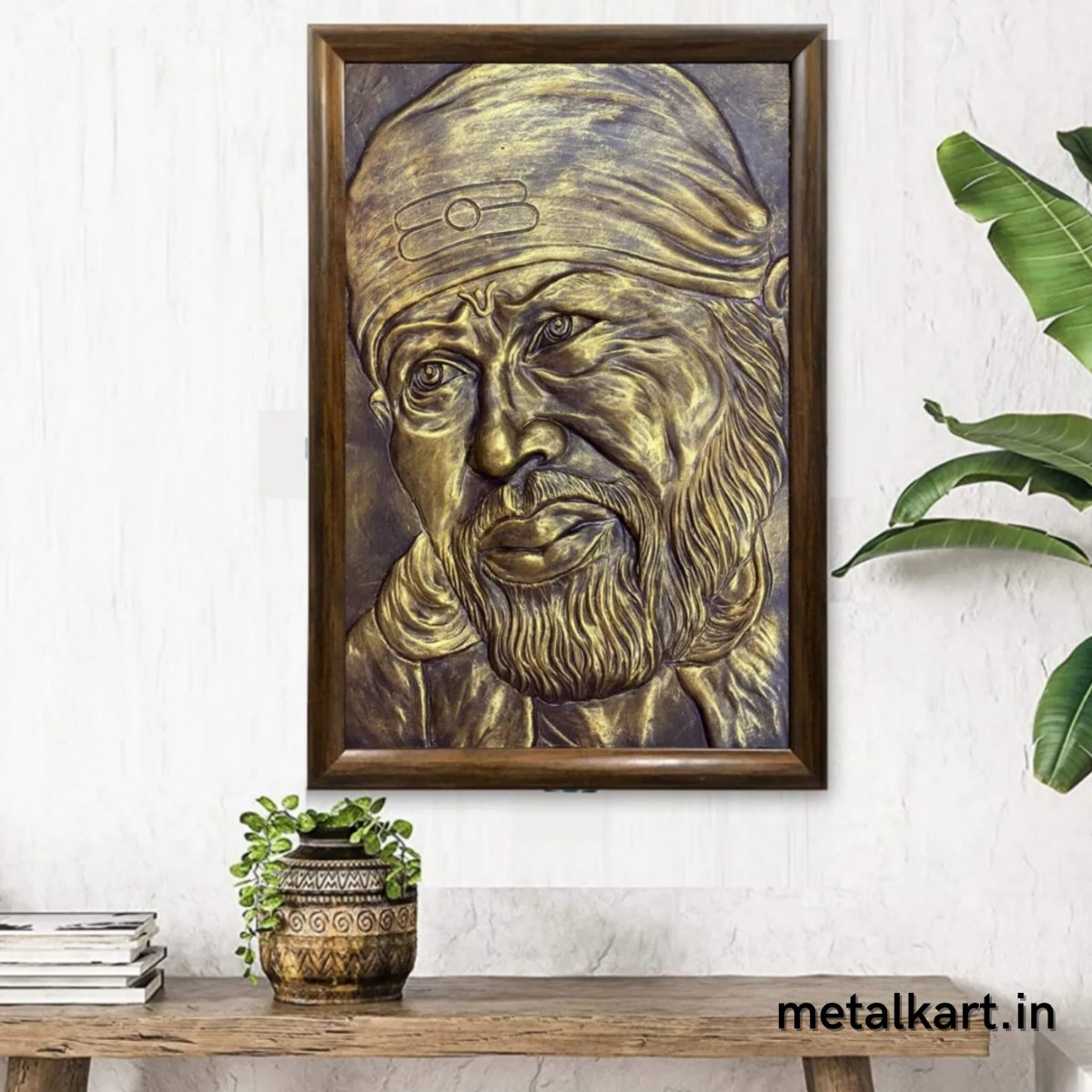 Sai Baba 3D Wall Hanging (36 x 24 Inches)