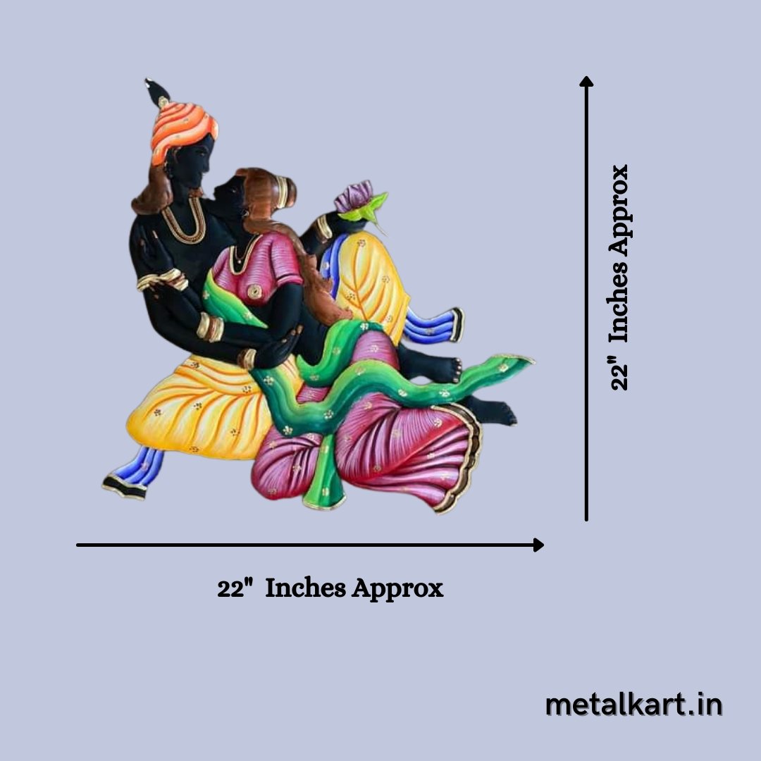 Sanyog Shringar Metallic Wall Art (22 x 22 Inches)