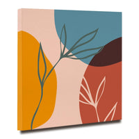 Thumbnail for Scarlet Embrace Bohemian Leaves Canvas Wall Painting (36 x 36 Inches)