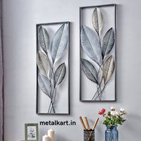 Thumbnail for Set of 2 Metalkart vertically framed wall design (12 x 30 Inches Each)