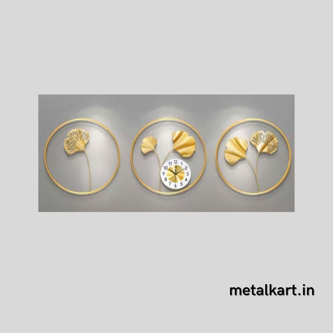 Set of 3 Metallic flower filled rings cum watch (20 x 20 inches Each)