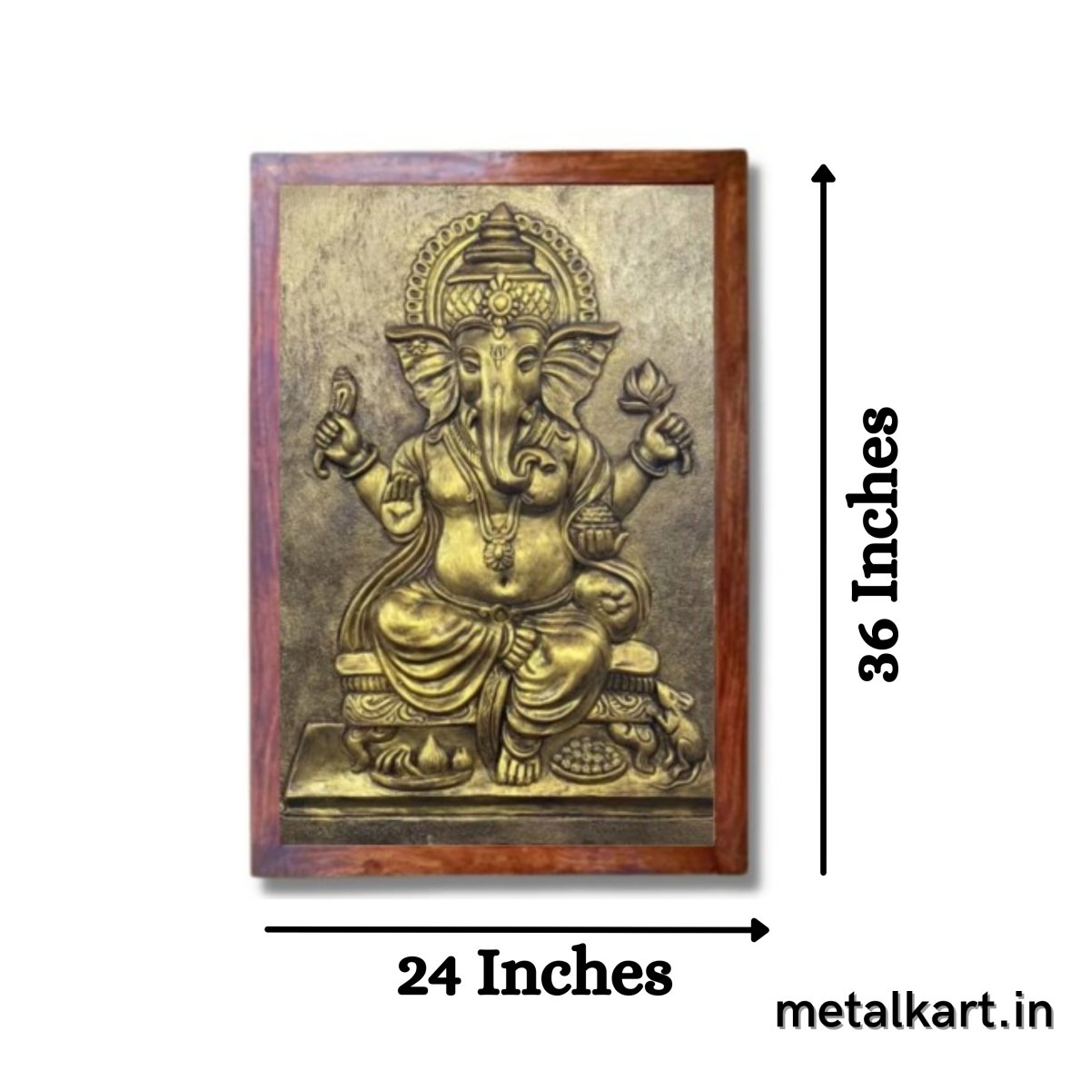 Sri Ganesh 3D Wall Sculpture (36 x 24 Inches)