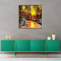 Thumbnail for Sylvan Sunset Framed Canvas Wall Art (24 x 24 Inches)