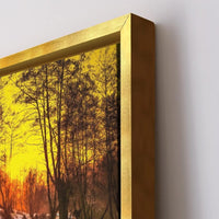 Thumbnail for Sylvan Sunset Framed Canvas Wall Art (24 x 24 Inches)