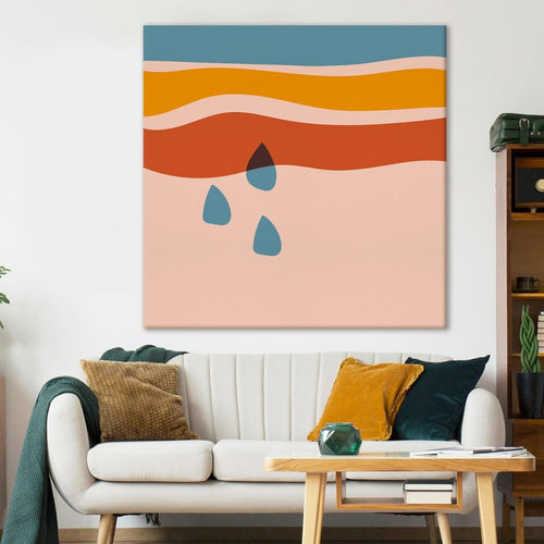 Teardrops on Canvas Wall Painting (36 x 36 Inches)