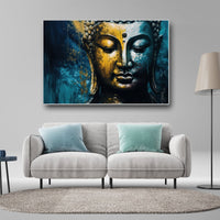 Thumbnail for The Blue Bodhi - Unending Light of Buddha Canvas Wall Art (36 x 36 Inches)