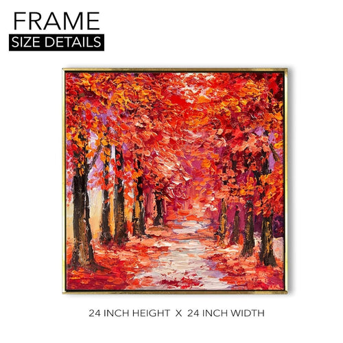 The Ember Lane Autumn Canvas Wall Art (24 x 24 Inches)