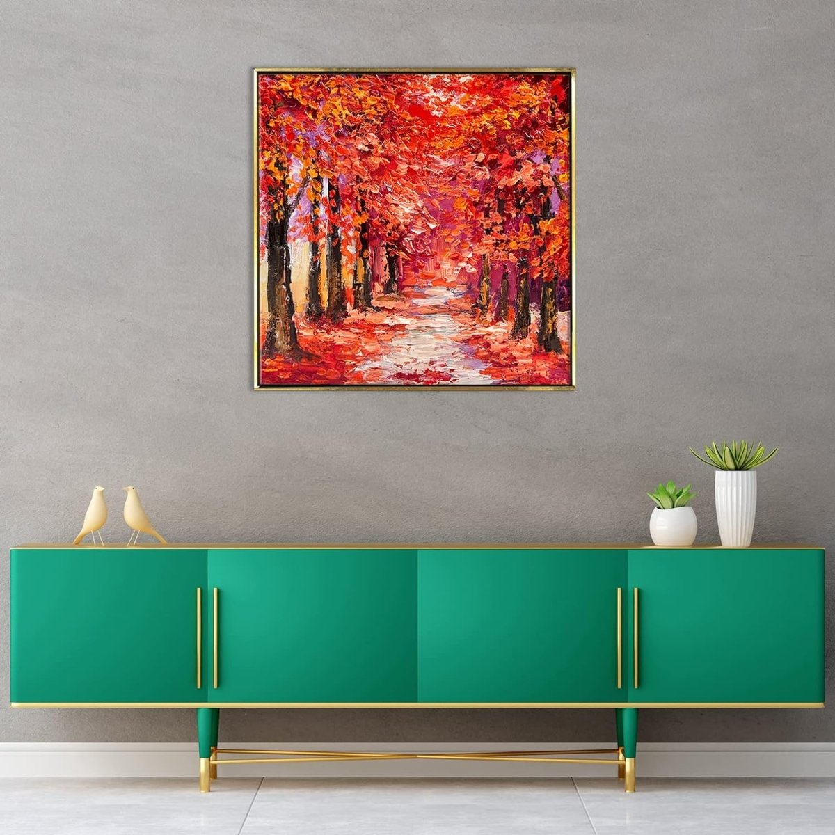 The Ember Lane Autumn Canvas Wall Art (24 x 24 Inches)