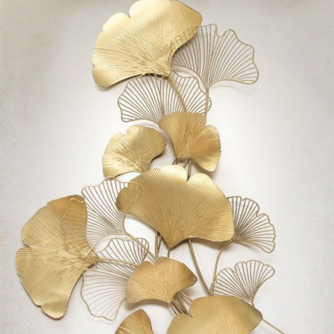 The Golden Metallic Furrow Vertical wall art (48 x 32 Inches)