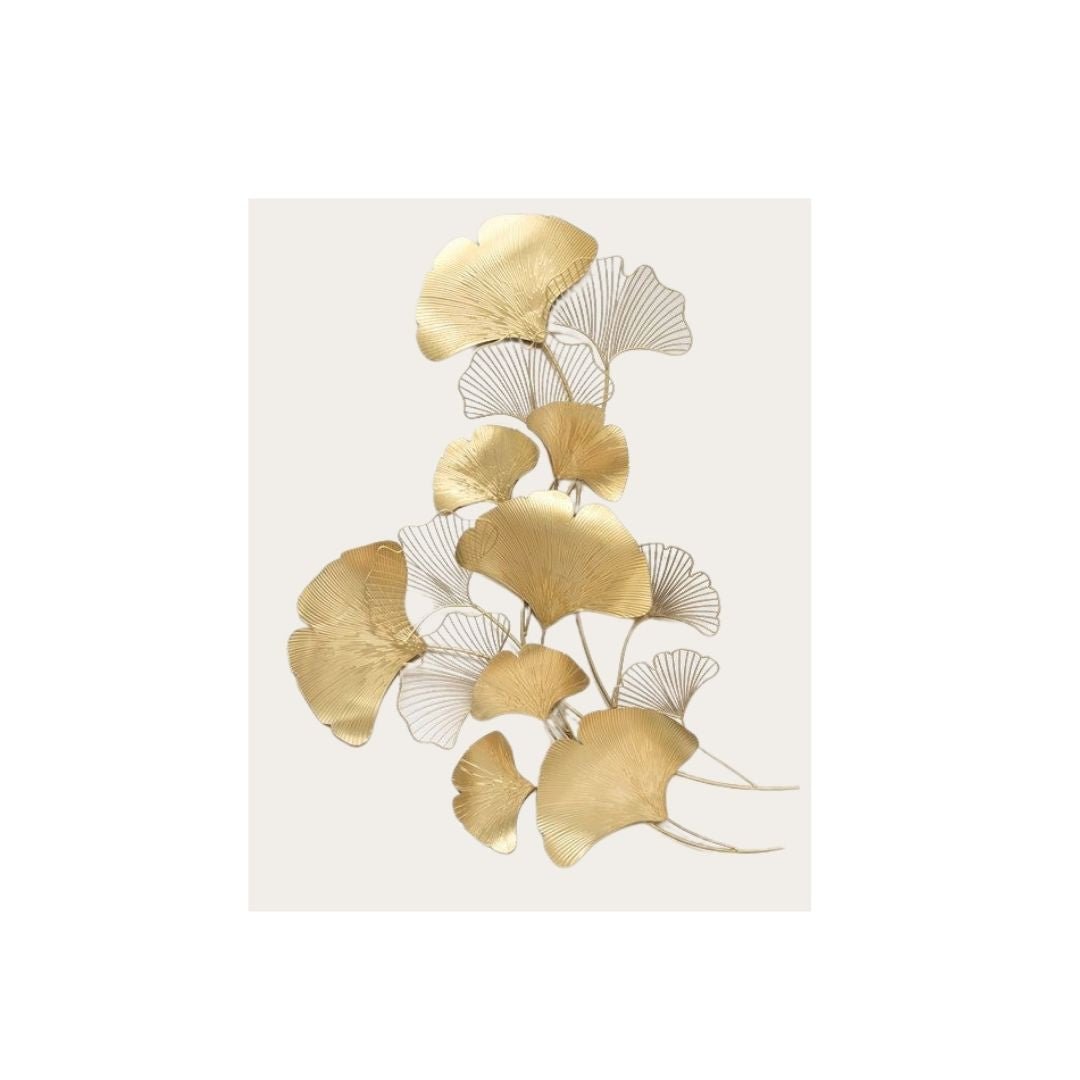 The Golden Metallic Furrow Vertical wall art (48 x 32 Inches)