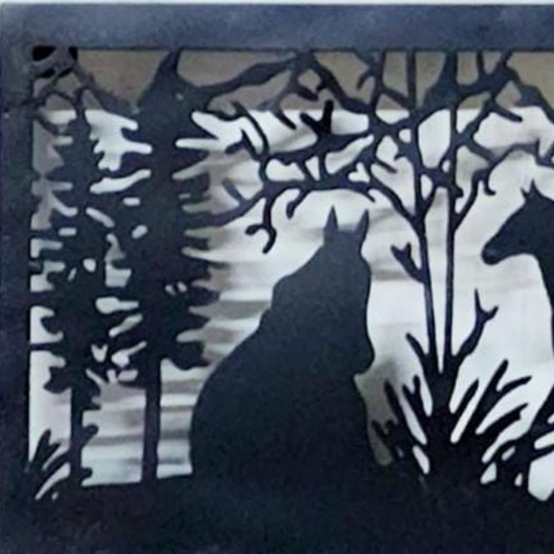 The Grazing Horses Metal wall art