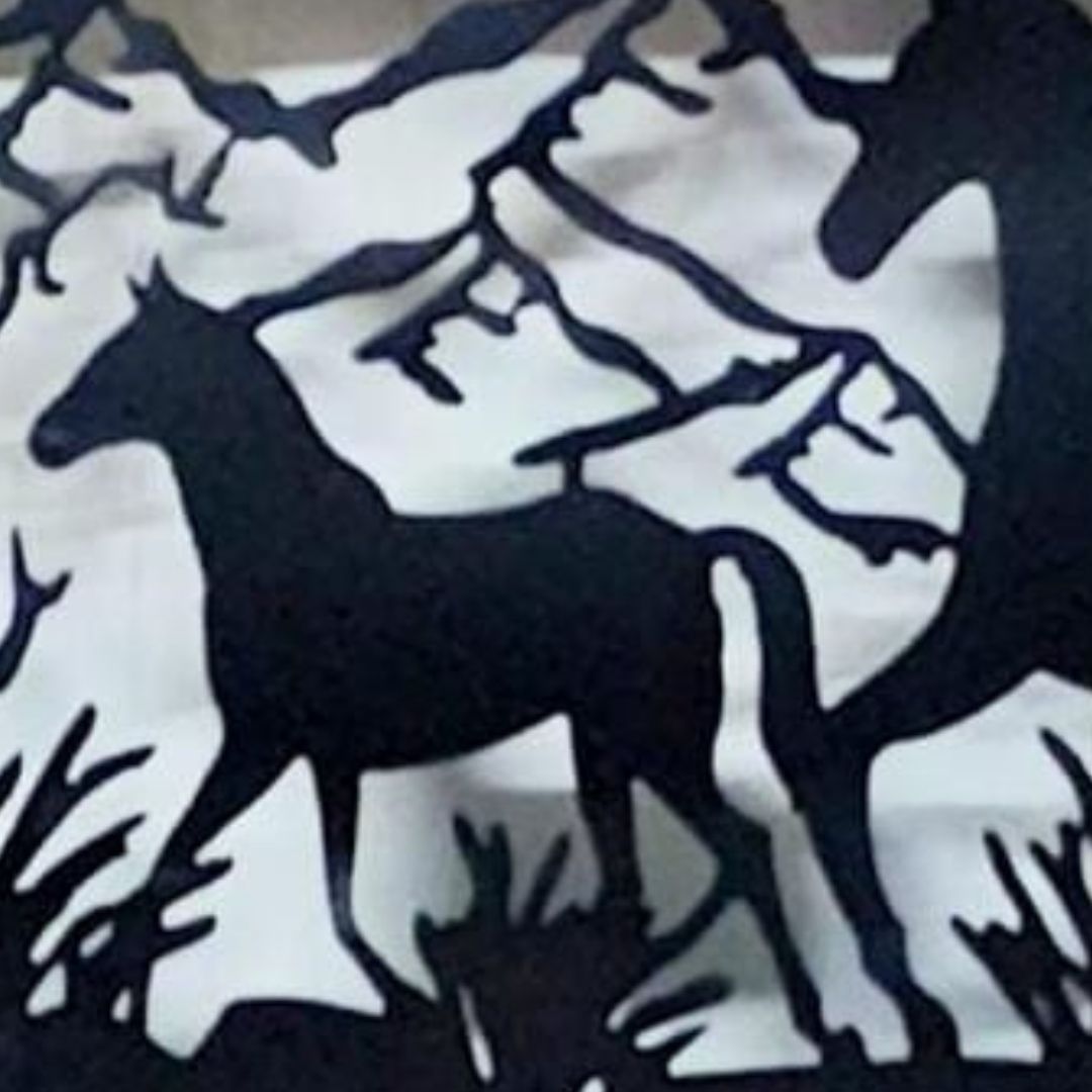 The Grazing Horses Metal wall art