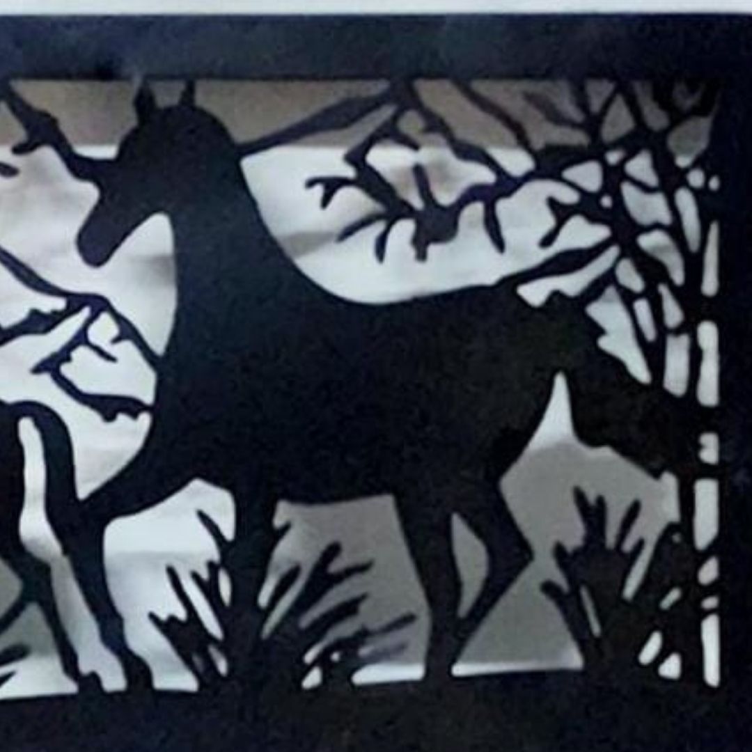 The Grazing Horses Metal wall art