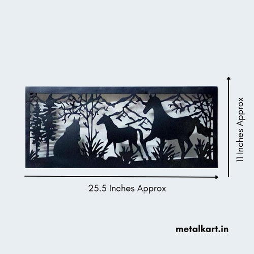 The Grazing Horses Metal wall art