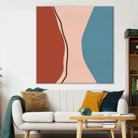 Thumbnail for The Indigo Intersections Boho Canvas Wall Art (36 x 36 Inches)