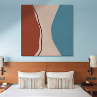 Thumbnail for The Indigo Intersections Boho Canvas Wall Art (36 x 36 Inches)