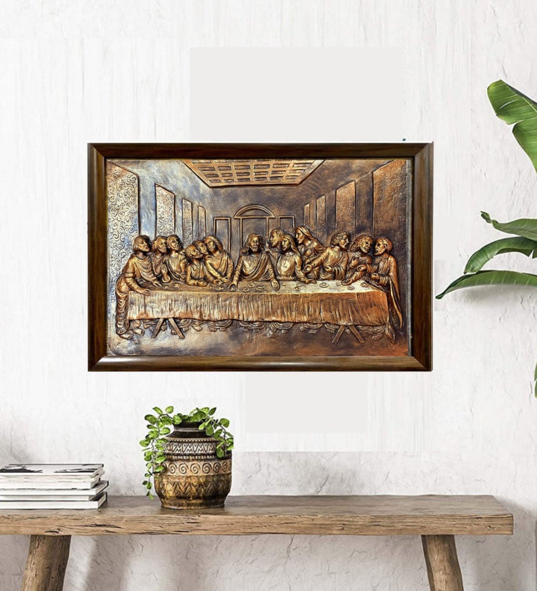 The Last Supper 3D Relief Wall Mural ( 36 x 24 Inches)