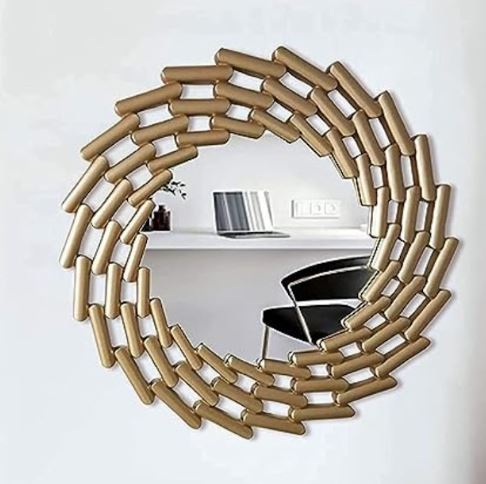 The Metallic Puffs Mirror (30 x 30 Inches)