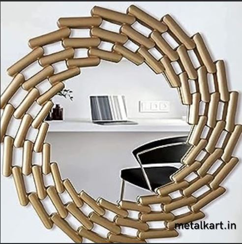 The Metallic Puffs Mirror (30 x 30 Inches)