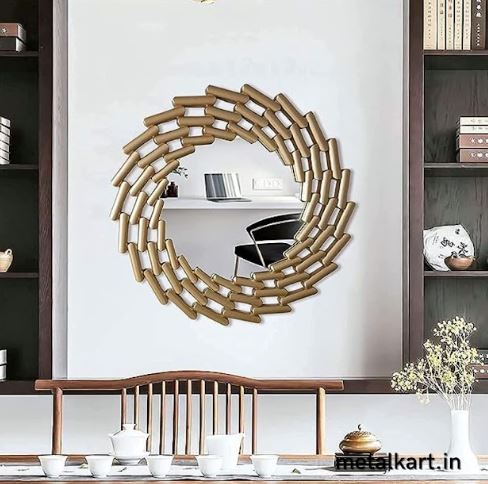 The Metallic Puffs Mirror (30 x 30 Inches)