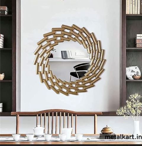 The Metallic Puffs Mirror (30 x 30 Inches)