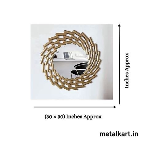 The Metallic Puffs Mirror (30 x 30 Inches)