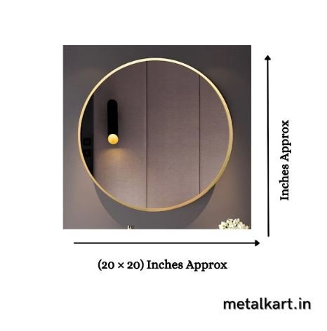 The Simple Metallic Circular Mirror (20 x 20 Inches)