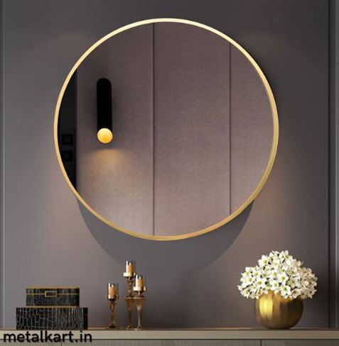 The Simple Metallic Circular Mirror (20 x 20 Inches)