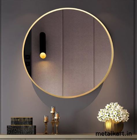 The Simple Metallic Circular Mirror (20 x 20 Inches)