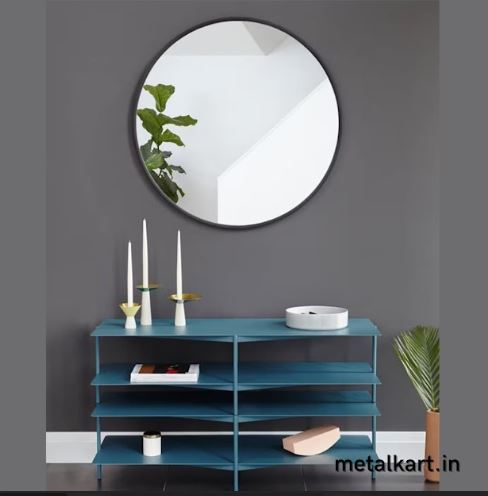 The Simple Metallic Dark round Mirror (20 x 20 Inches)