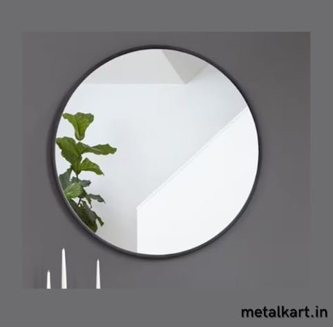 The Simple Metallic Dark round Mirror (20 x 20 Inches)