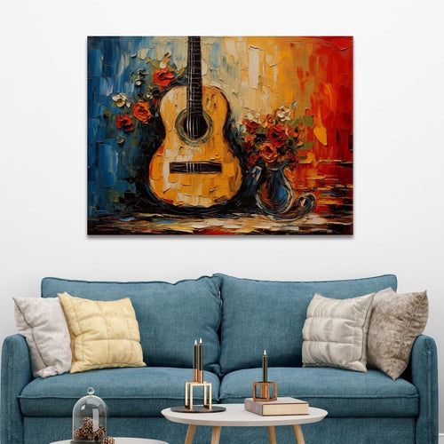 The Strings and Stems Canvas Wall Art (48 x 36 Inches)