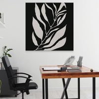 Thumbnail for The Veined Tapestry Boho Leaves Canvas Wall Painting (36 x 36 Inches)