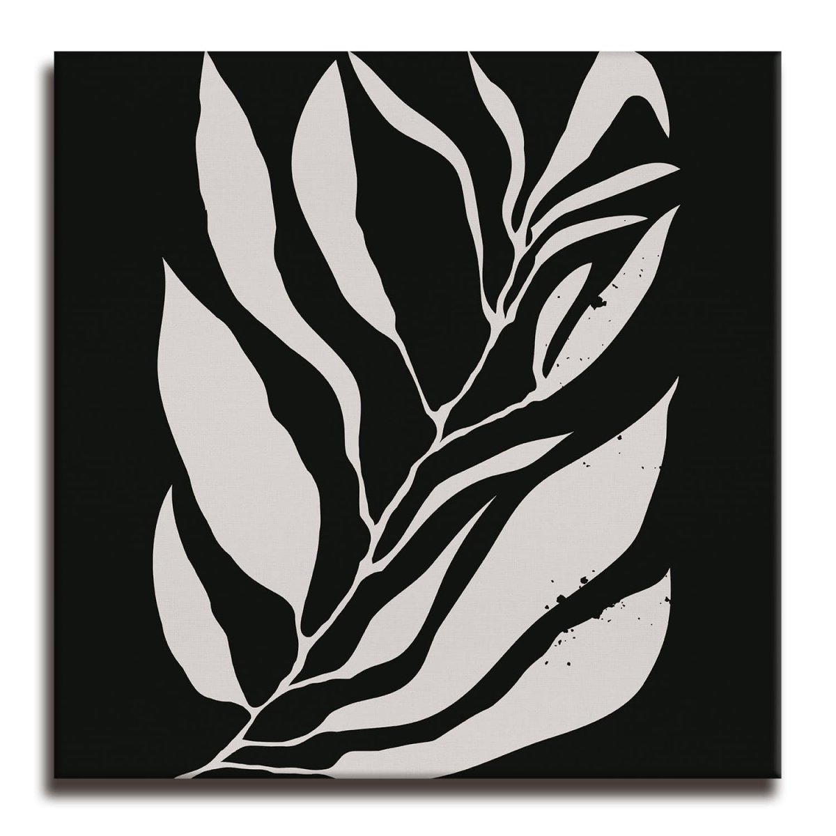 The Veined Tapestry Boho Leaves Canvas Wall Painting (36 x 36 Inches)