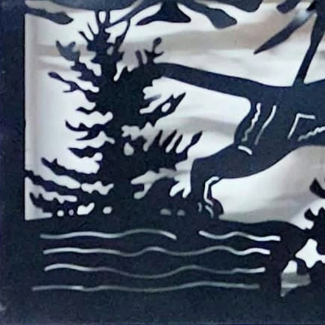 Tiger chasing Deer Laser perfection metal wall design