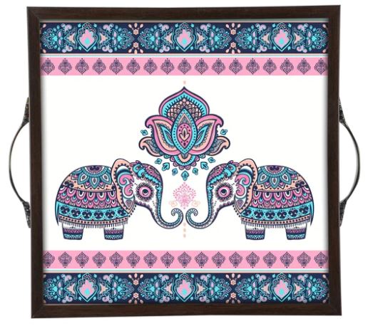 Traditional designs Wooden Serving Tray (Starting 9x9 Inches)