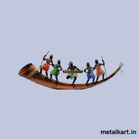 Thumbnail for Tribal Women celebrating with traditional dhol (24 x 12 Inches)