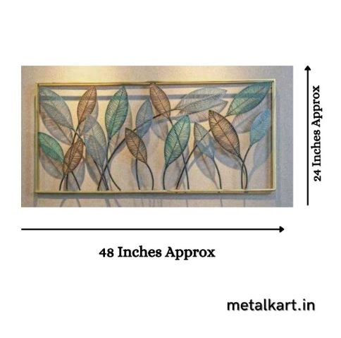 Trifoliate Trellis Vividly Colored Pointed leaves Wall Art (48 x 24 Inches)