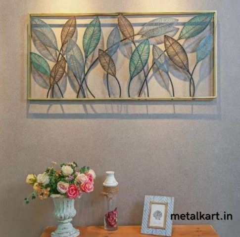 Trifoliate Trellis Vividly Colored Pointed leaves Wall Art (48 x 24 Inches)