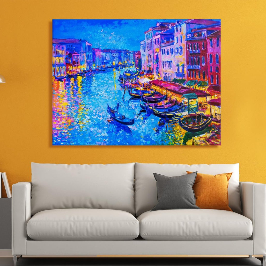 Venice at Sunset Canvas Wall Art (48 x 36 Inches)