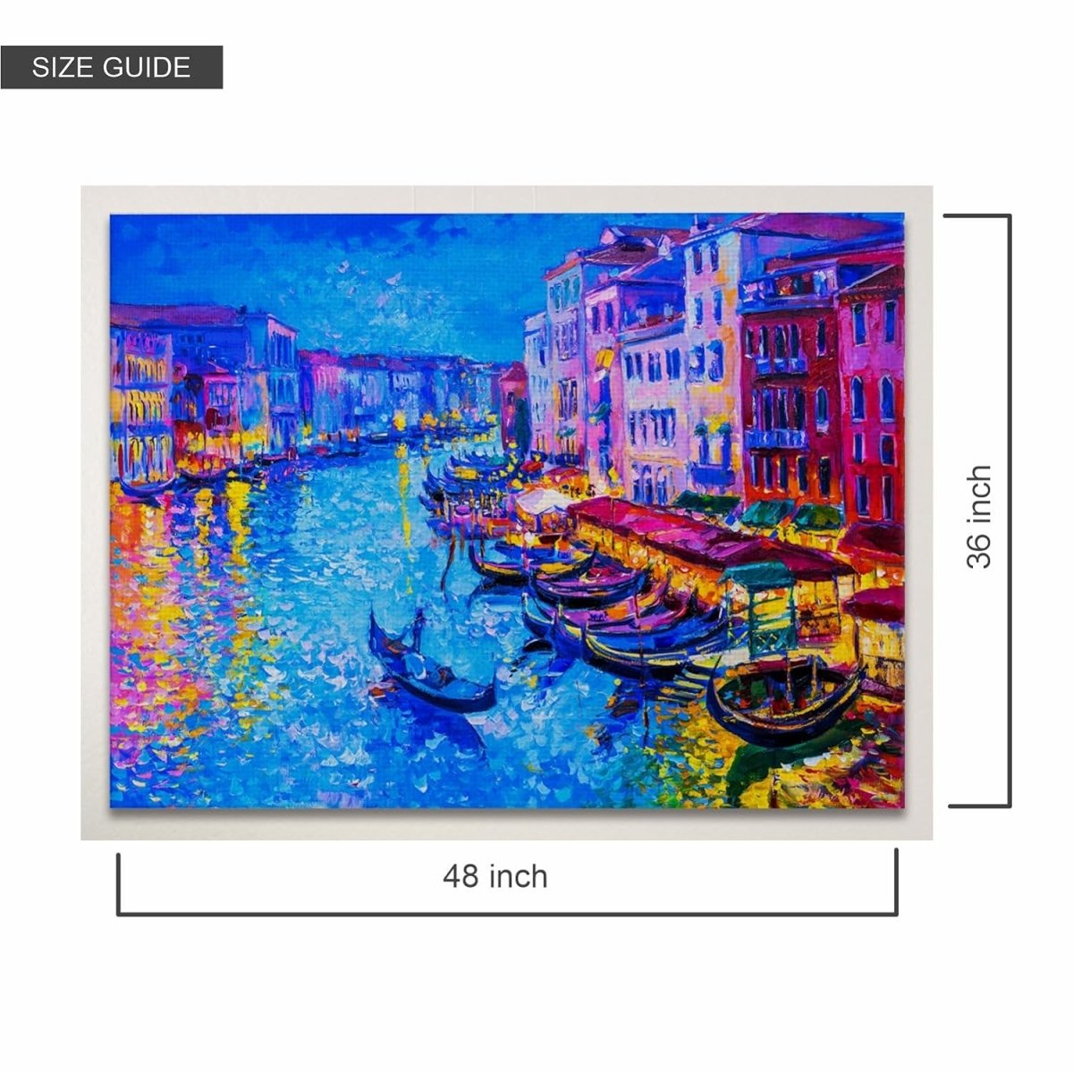 Venice at Sunset Canvas Wall Art (48 x 36 Inches)