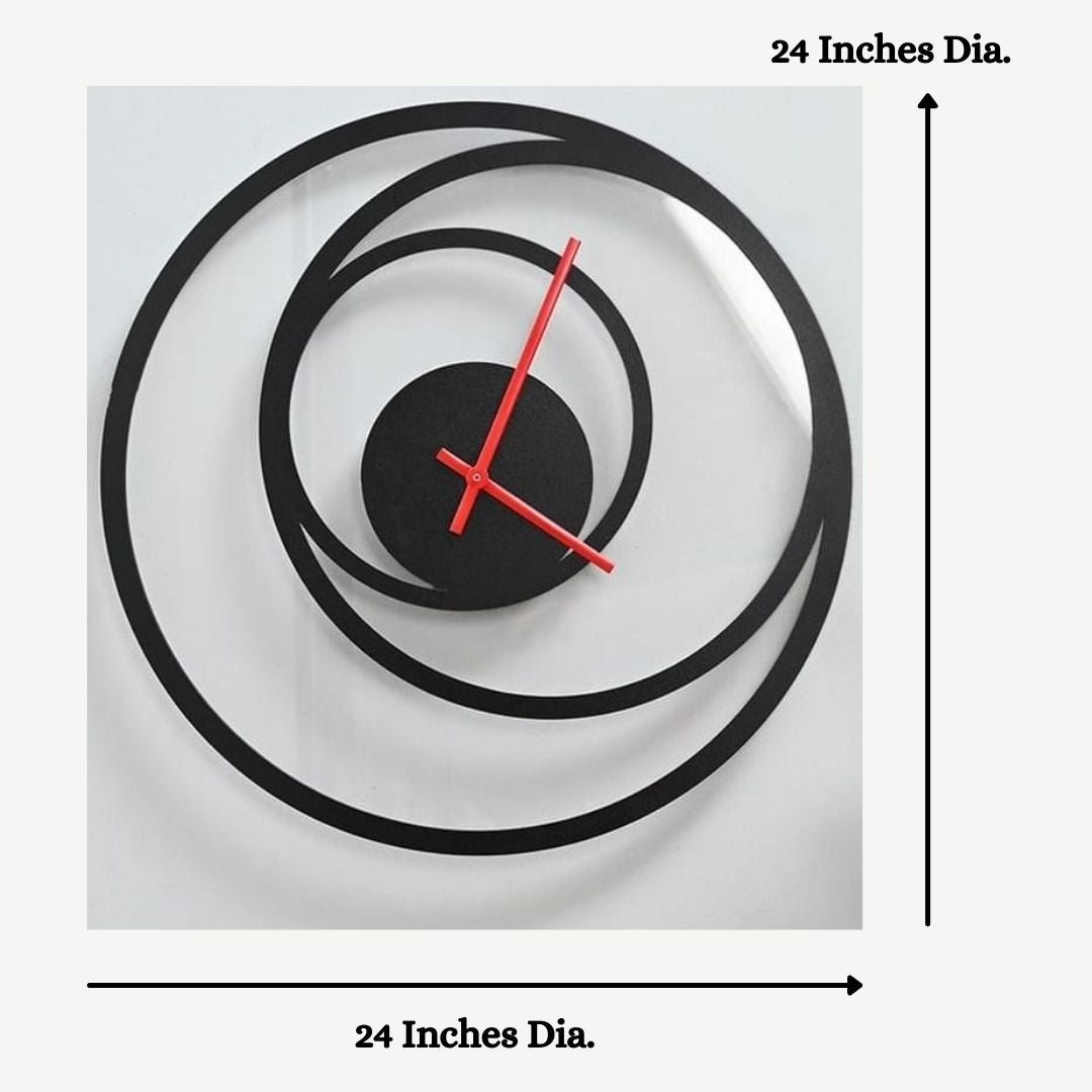 Venn Circle Wall Clock (24 Inches)