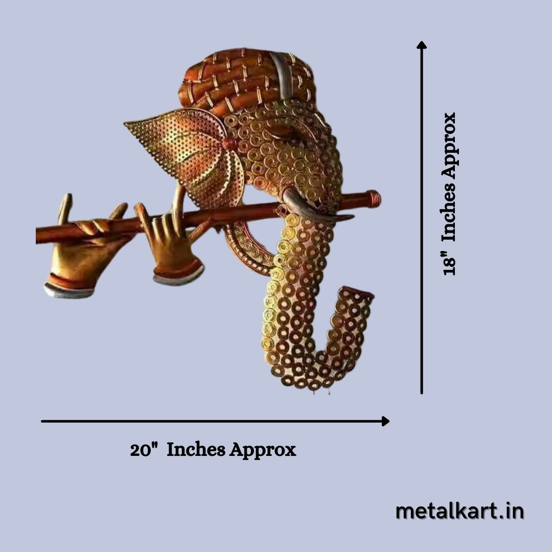 Venu Vadak Ganesh wall accent (20 x 18 Inches)
