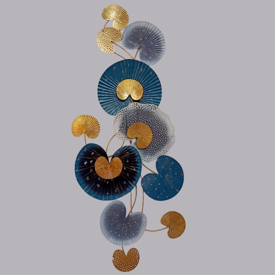 Vertical Mushroom Shaped Metallic Wall Art (48 x 22 Inches)