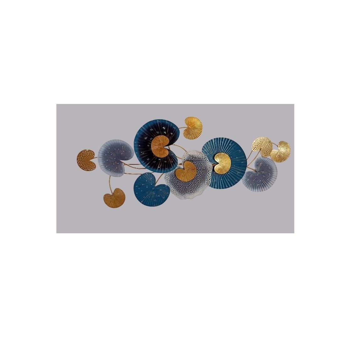 Vertical Mushroom Shaped Metallic Wall Art (48 x 22 Inches)