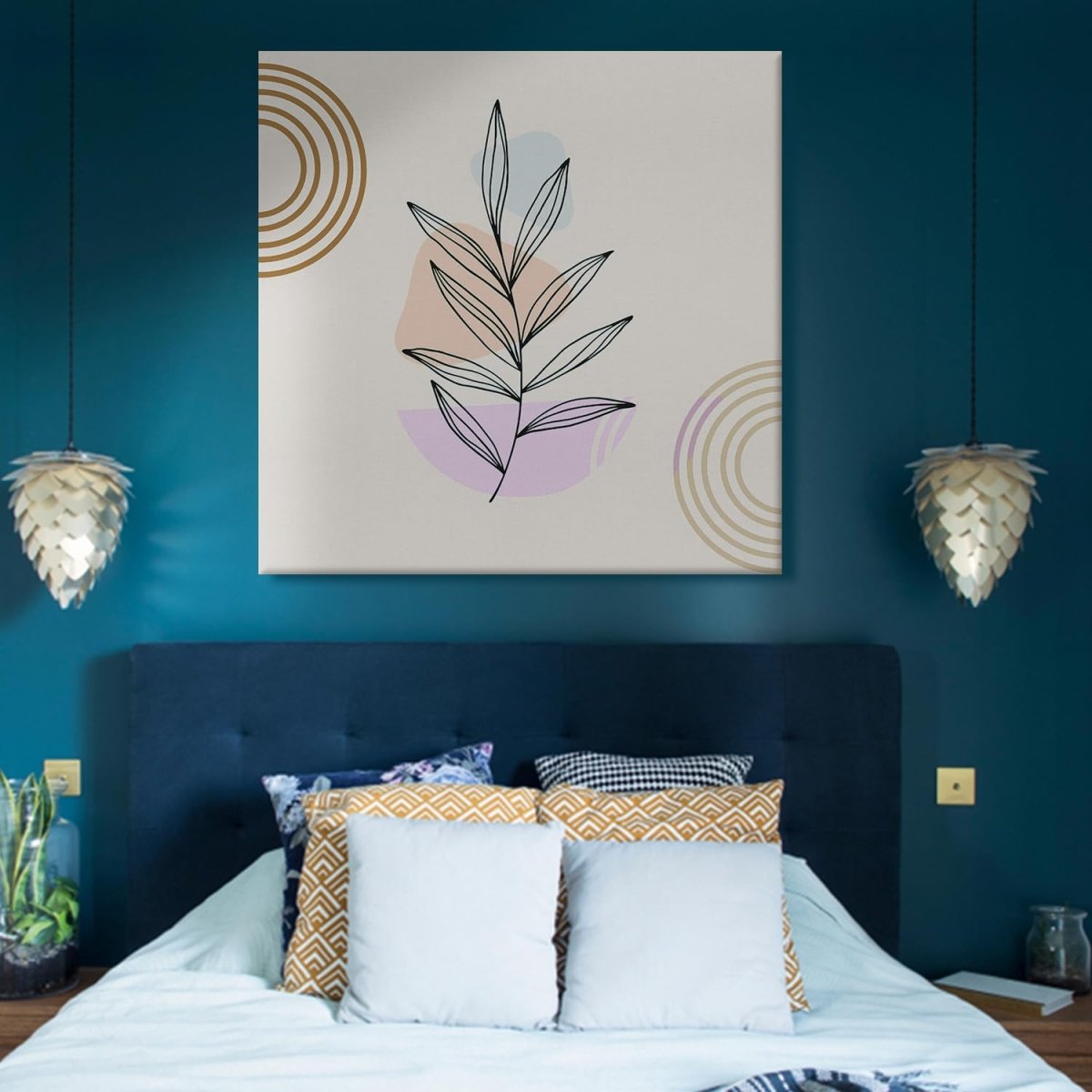 Wading into Eternity Boho Canvas Wall Painting (36 x 36 Inches)