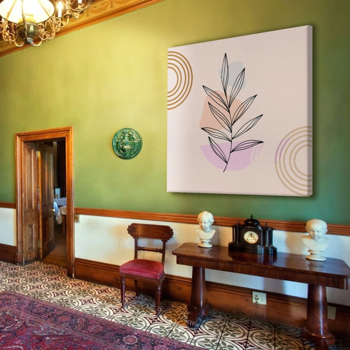 Wading into Eternity Boho Canvas Wall Painting (36 x 36 Inches)