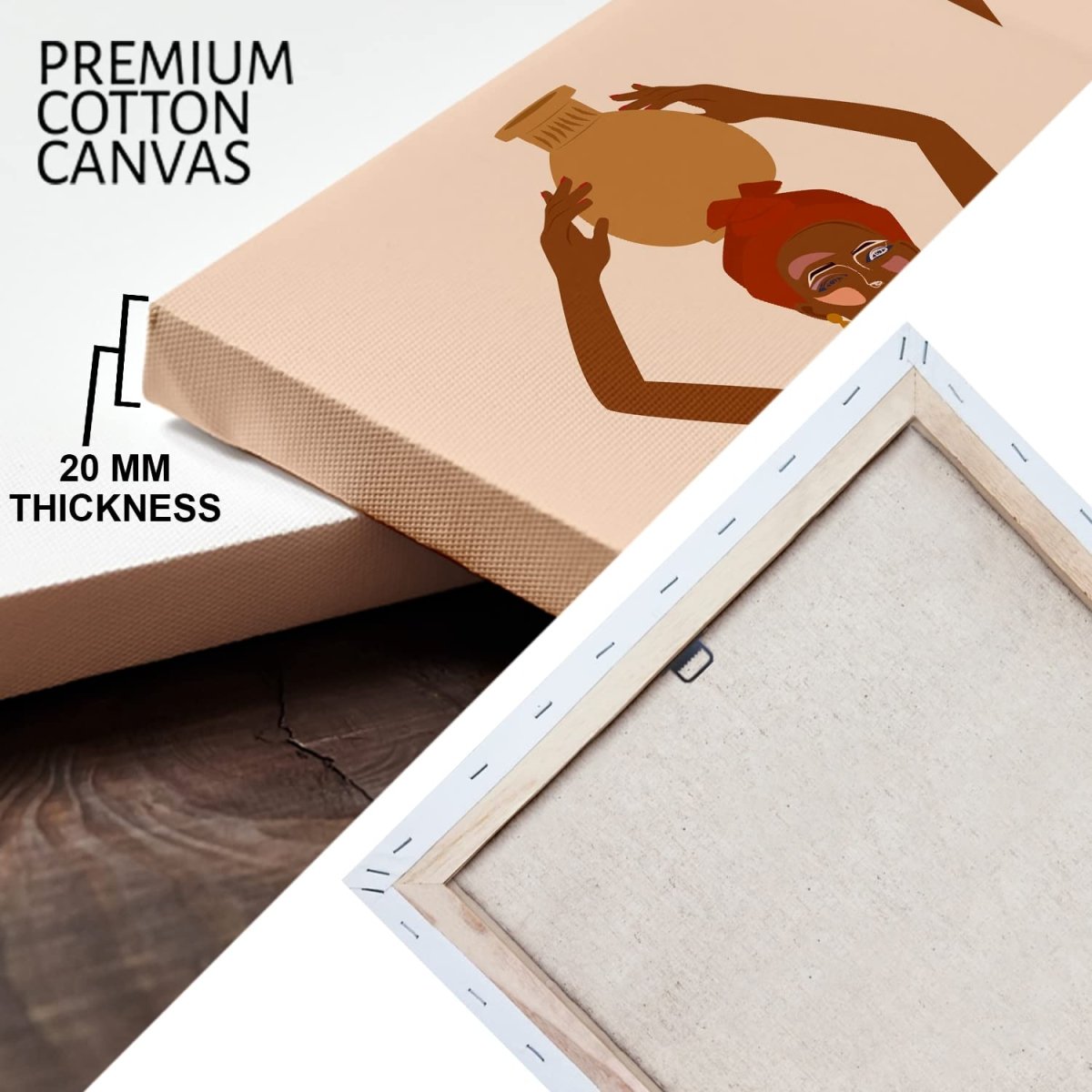 Wellspring Wonder Bohemian Canvas Wall Painting (36 x 36 Inches)