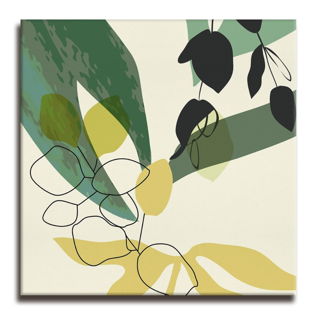 Whisper of Leaves Canvas Wall Painting (36 x 36 Inches)