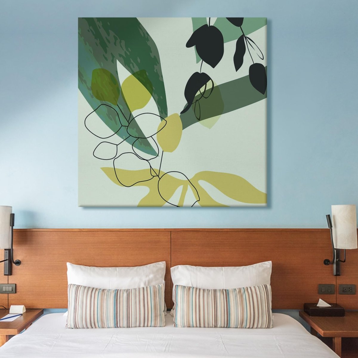 Whisper of Leaves Canvas Wall Painting (36 x 36 Inches)